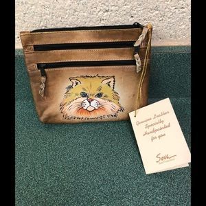 NWT Sova San Francisco Handpainted Leather Bag